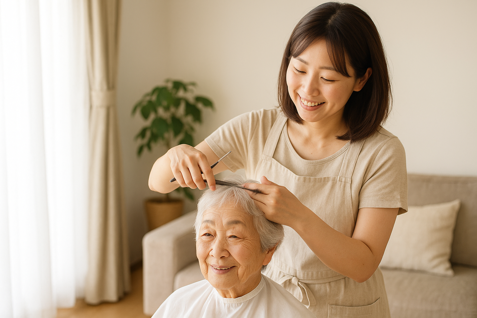 ホームカットの様子